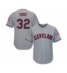 Youth Cleveland Indians #32 Zach Duke Replica Grey Road Cool Base Baseball Jersey