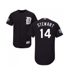 Men's Detroit Tigers #14 Christin Stewart Navy Blue Alternate Flex Base Authentic Collection Baseball Jersey