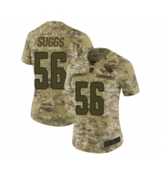 Women's Arizona Cardinals #56 Terrell Suggs Limited Camo 2018 Salute to Service Football Jersey