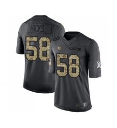 Men's Arizona Cardinals #58 Jordan Hicks Limited Black 2016 Salute to Service Football Jersey