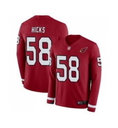 Youth Arizona Cardinals #58 Jordan Hicks Limited Red Therma Long Sleeve Football Jersey