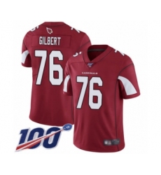 Men's Arizona Cardinals #76 Marcus Gilbert Red Team Color Vapor Untouchable Limited Player 100th Season Football Jersey