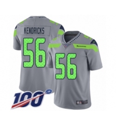Youth Seattle Seahawks #56 Mychal Kendricks Limited Silver Inverted Legend 100th Season Football Jersey