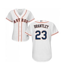 Women's Houston Astros #23 Michael Brantley Authentic White Home Cool Base Baseball Jersey