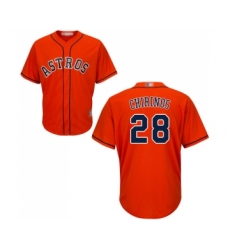 Men's Houston Astros #28 Robinson Chirinos Replica Orange Alternate Cool Base Baseball Jersey