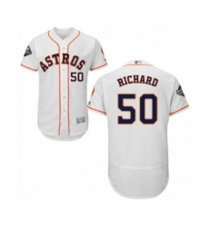 Men's Houston Astros #54 Roberto Osuna White Home Flex Base Authentic Collection 2019 World Series Bound Baseball Jersey