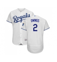 Men's Kansas City Royals #2 Chris Owings White Flexbase Authentic Collection Baseball Jersey