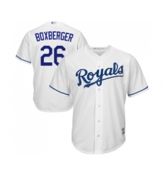 Youth Kansas City Royals #26 Brad Boxberger Replica White Home Cool Base Baseball Jersey