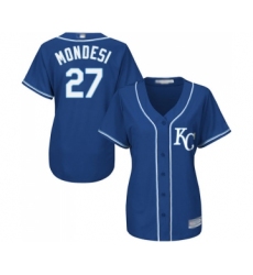 Women's Kansas City Royals #27 Adalberto Mondesi Replica Blue Alternate 2 Cool Base Baseball Jersey
