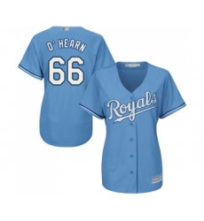 Women's Kansas City Royals #66 Ryan O Hearn Replica Light Blue Alternate 1 Cool Base Baseball Jersey