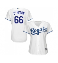 Women's Kansas City Royals #66 Ryan O Hearn Replica White Home Cool Base Baseball Jersey