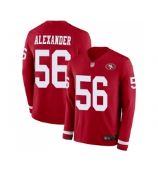 Youth San Francisco 49ers #56 Kwon Alexander Limited Red Therma Long Sleeve Football Jersey