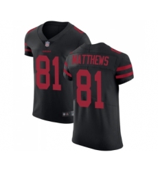 Men's San Francisco 49ers #81 Jordan Matthews Black Alternate Vapor Untouchable Elite Player Football Jersey