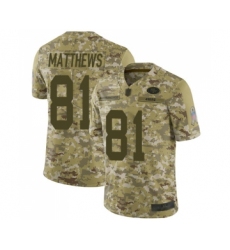Men's San Francisco 49ers #81 Jordan Matthews Limited Camo 2018 Salute to Service Football Jersey