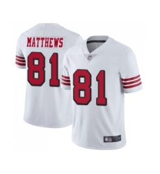 Men's San Francisco 49ers #81 Jordan Matthews Limited White Rush Vapor Untouchable Football Jersey