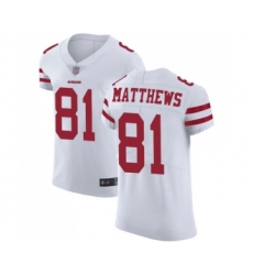 Men's San Francisco 49ers #81 Jordan Matthews White Vapor Untouchable Elite Player Football Jersey