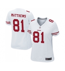 Women's San Francisco 49ers #81 Jordan Matthews Game White Football Jersey