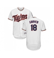 Men's Minnesota Twins #18 Mitch Garver White Home Flex Base Authentic Collection Baseball Jersey