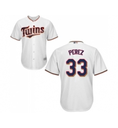 Men's Minnesota Twins #33 Martin Perez Replica White Home Cool Base Baseball Jersey