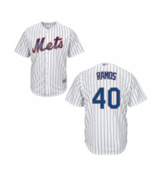 Men's New York Mets #40 Wilson Ramos Replica White Home Cool Base Baseball Jersey