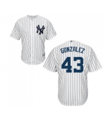 Youth New York Yankees #43 Gio Gonzalez Authentic White Home Baseball Jersey