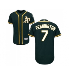 Men's Oakland Athletics #7 Cliff Pennington Green Alternate Flex Base Authentic Collection Baseball Jersey