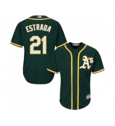 Youth Oakland Athletics #21 Marco Estrada Replica Green Alternate 1 Cool Base Baseball Jersey