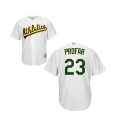 Men's Oakland Athletics #23 Jurickson Profar Replica White Home Cool Base Baseball Jersey