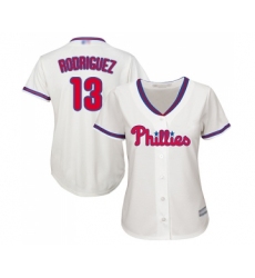 Women's Philadelphia Phillies #13 Sean Rodriguez Replica Cream Alternate Cool Base Baseball Jersey