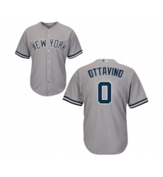 Youth New York Yankees #0 Adam Ottavino Authentic Grey Road Baseball Jersey