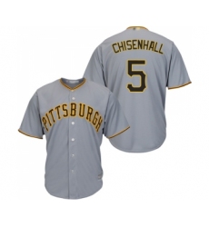 Men's Pittsburgh Pirates #5 Lonnie Chisenhall Replica Grey Road Cool Base Baseball Jersey