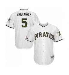 Men's Pittsburgh Pirates #5 Lonnie Chisenhall Replica White Alternate Cool Base Baseball Jersey