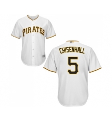 Men's Pittsburgh Pirates #5 Lonnie Chisenhall Replica White Home Cool Base Baseball Jersey