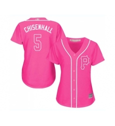 Women's Pittsburgh Pirates #5 Lonnie Chisenhall Replica Pink Fashion Cool Base Baseball Jersey