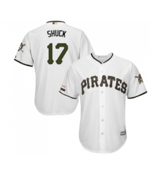 Men's Pittsburgh Pirates #17 JB Shuck Replica White Alternate Cool Base Baseball Jersey