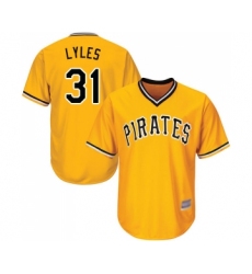 Youth Pittsburgh Pirates #31 Jordan Lyles Replica Gold Alternate Cool Base Baseball Jersey
