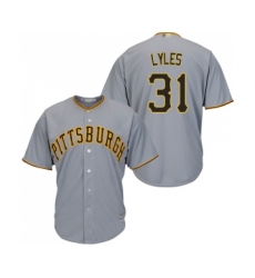 Youth Pittsburgh Pirates #31 Jordan Lyles Replica Grey Road Cool Base Baseball Jersey