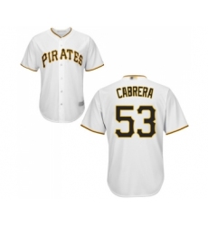 Men's Pittsburgh Pirates #53 Melky Cabrera Replica White Home Cool Base Baseball Jersey