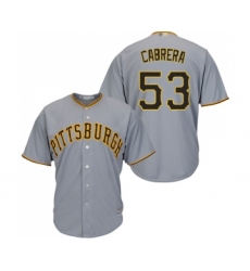 Youth Pittsburgh Pirates #53 Melky Cabrera Replica Grey Road Cool Base Baseball Jersey