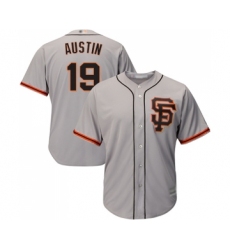 Men's San Francisco Giants #19 Tyler Austin Replica Grey Road 2 Cool Base Baseball Jersey
