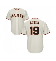 Youth San Francisco Giants #19 Tyler Austin Replica Cream Home Cool Base Baseball Jersey