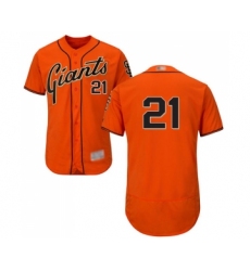 Men's San Francisco Giants #21 Stephen Vogt Orange Alternate Flex Base Authentic Collection Baseball Jersey