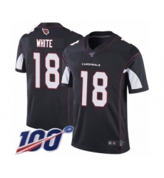 Men's Arizona Cardinals #18 Kevin White Black Alternate Vapor Untouchable Limited Player 100th Season Football Jersey