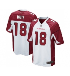 Men's Arizona Cardinals #18 Kevin White Game White Football Jersey