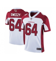 Men's Arizona Cardinals #64 J.R. Sweezy White Vapor Untouchable Limited Player Football Jersey