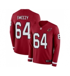 Youth Arizona Cardinals #64 J.R. Sweezy Limited Red Therma Long Sleeve Football Jersey