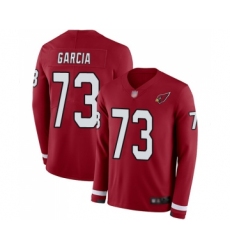 Men's Arizona Cardinals #73 Max Garcia Limited Red Therma Long Sleeve Football Jersey