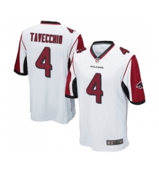 Men's Atlanta Falcons #4 Giorgio Tavecchio Game White Football Jersey
