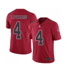 Men's Atlanta Falcons #4 Giorgio Tavecchio Limited Red Rush Vapor Untouchable Football Jersey