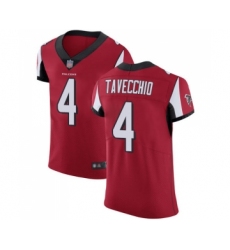 Men's Atlanta Falcons #4 Giorgio Tavecchio Red Team Color Vapor Untouchable Elite Player Football Jersey